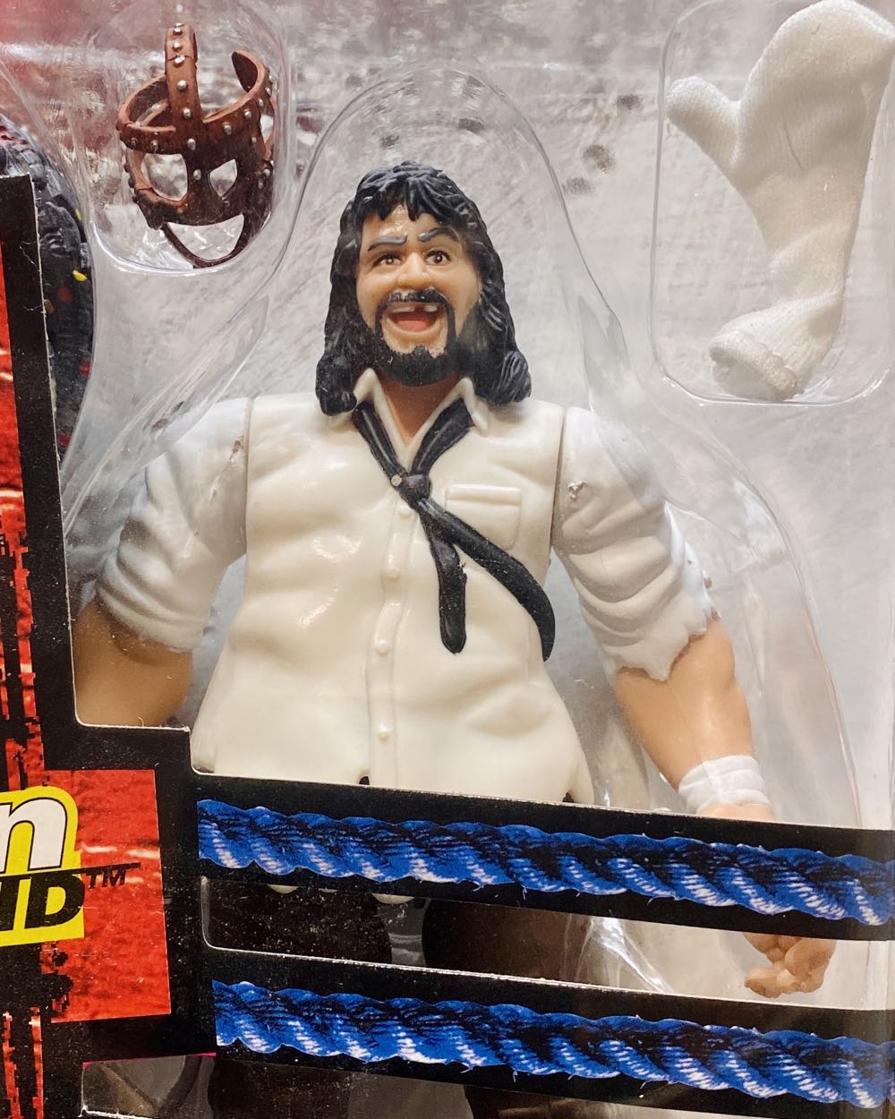 WWE King Of The Ring Bone Crunching Mankind Mr. Socko Wwe Bca New - Jakks Pacific (WWF King Of The Ring) action figure collectible [Barcode 039897805832] - Main Image 4