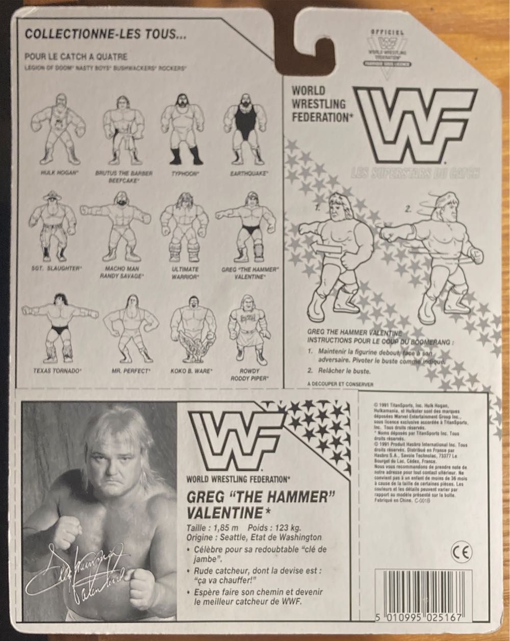 Greg Valentine - Hasbro WWF action figure collectible [Barcode 5010995025167] - Main Image 2