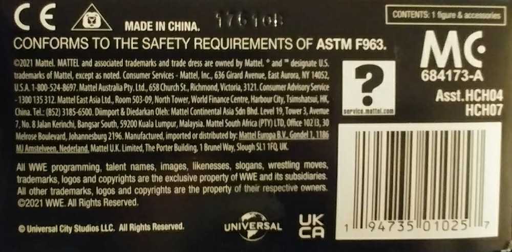 Rowdy Roddy Piper - Mattel (WWE Elite Collection Hollywood) action figure collectible [Barcode 194735010257] - Main Image 3