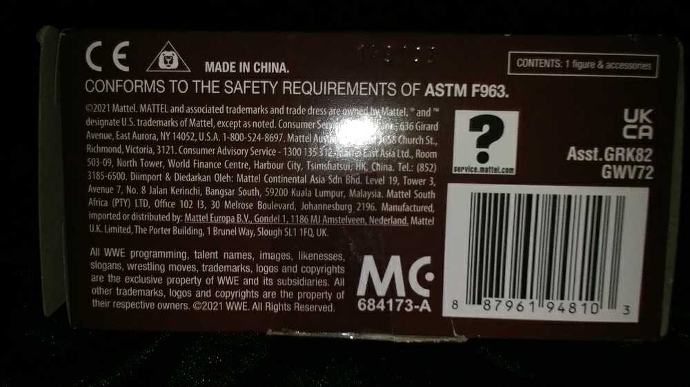Junkyard Dog - Mattel (WWE Elite Collection) action figure collectible [Barcode 887961948103] - Main Image 4