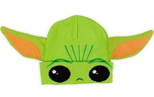 Disney Star Wars The Mandalorian The Child Baby Yoda Grogu Roll Down Beanie Hat With Ears  action figure collectible [Barcode 888783745376] - Main Image 1