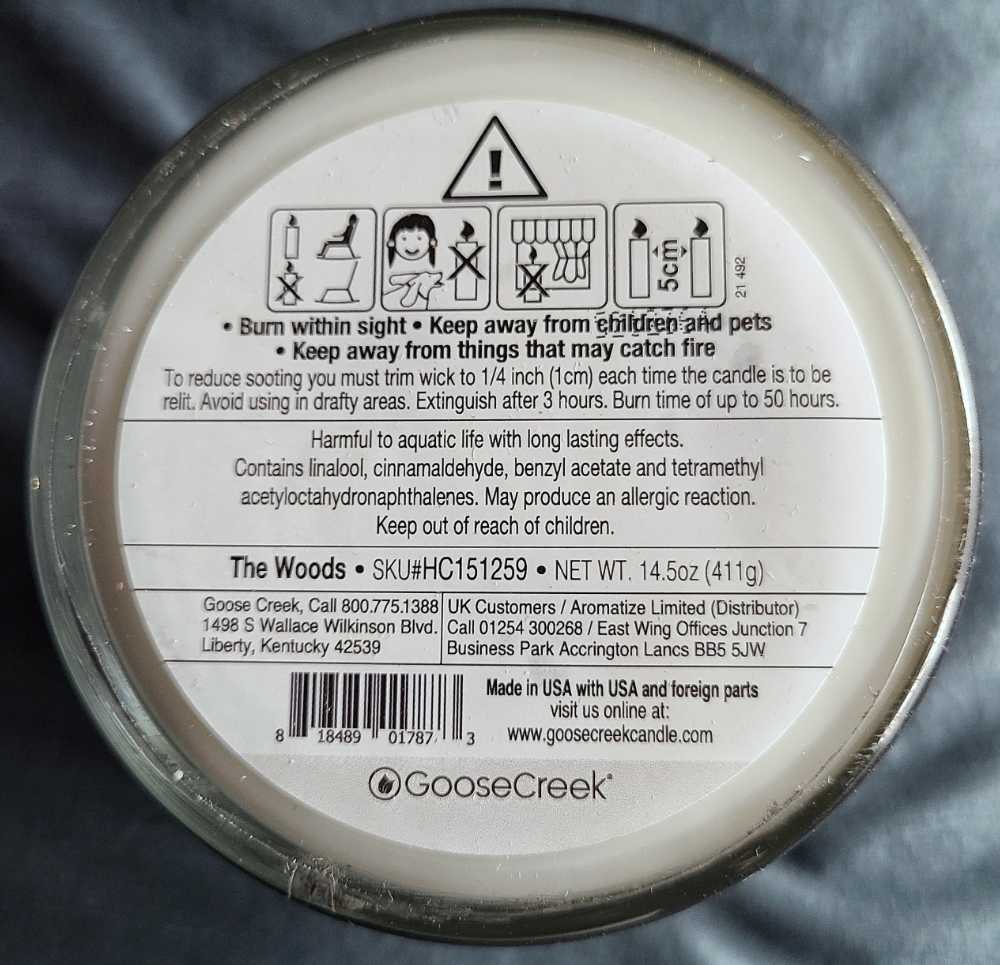 CANDLE: Halloween Goose Creek Woods 2021 - Goose Creek Candle (Halloween Candle) action figure collectible [Barcode 818489017873] - Main Image 2