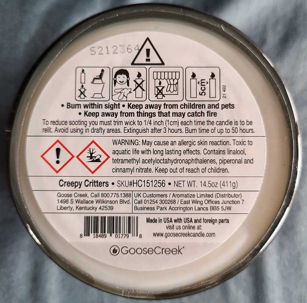 CANDLE: Halloween Goose Creek Creepy Critters 2021 - Goose Creek Candle (Halloween Candle) action figure collectible [Barcode 818489017798] - Main Image 2