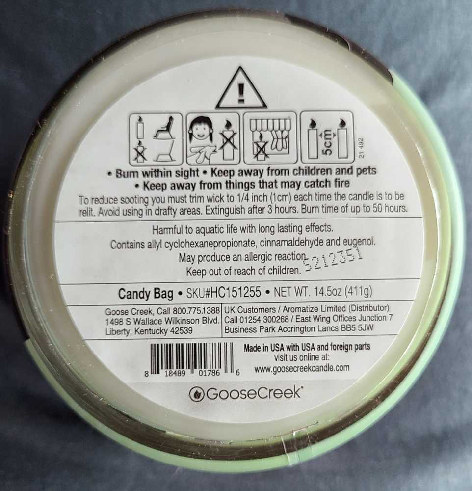 CANDLE: Halloween Goose Creek Candy Bag 2021 - Goose Creek Candle (Halloween Candle) action figure collectible [Barcode 818489017866] - Main Image 2