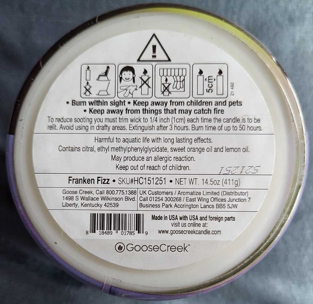 CANDLE: Halloween Goose Creek Sour Candy Martini 2022 - Goose Creek Candle (Halloween Candle) action figure collectible [Barcode 818489017859] - Main Image 2