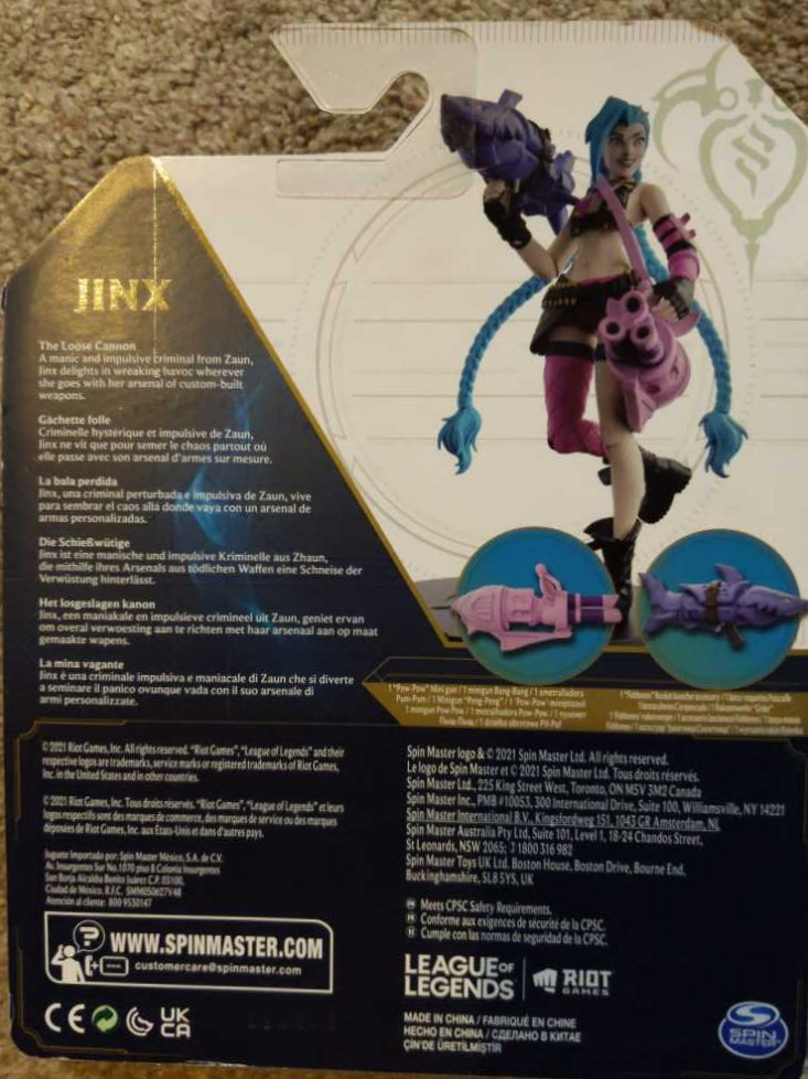 League Of Legends: Jinx - Spin Master (Games) action figure collectible [Barcode 778988384794] - Main Image 2