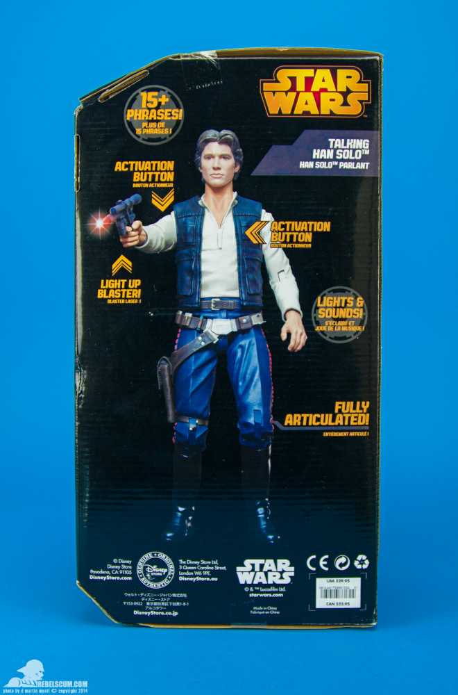 Disney Store Talking Han Solo Star Wars ANH - Disney Store (Star Wars Episode IV A New Hope) action figure collectible - Main Image 2
