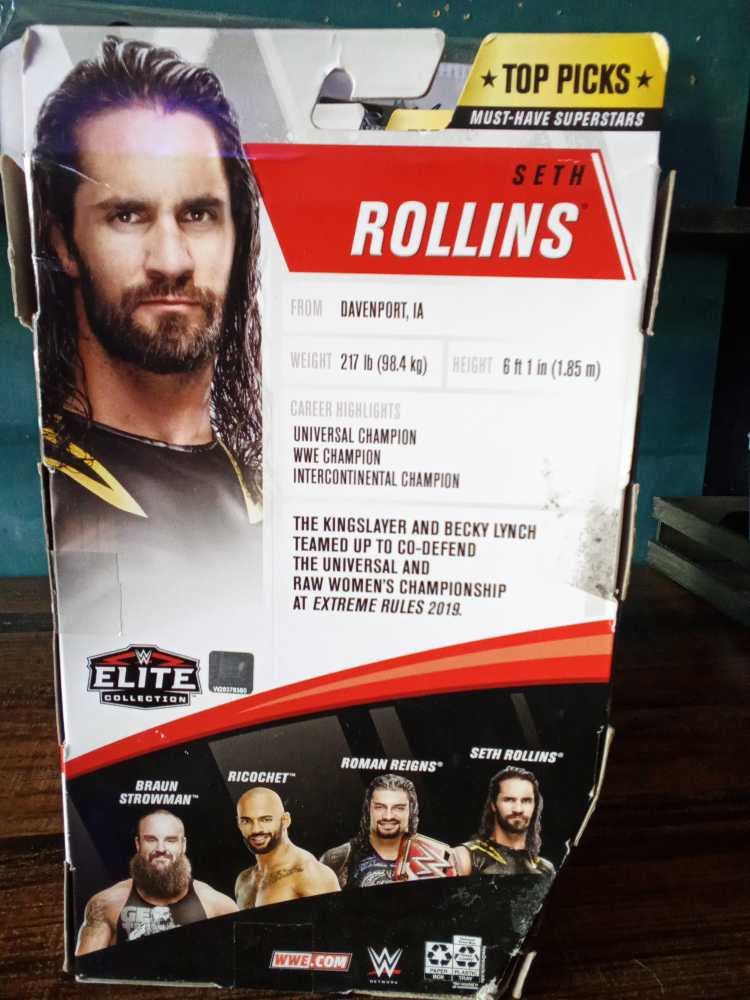 Mattel Wwe Elite Collection Seth Rollins Wrestling Elite Top Picks - Mattel Inc (Elite Top Picks 2021) action figure collectible [Barcode 887961924534] - Main Image 2
