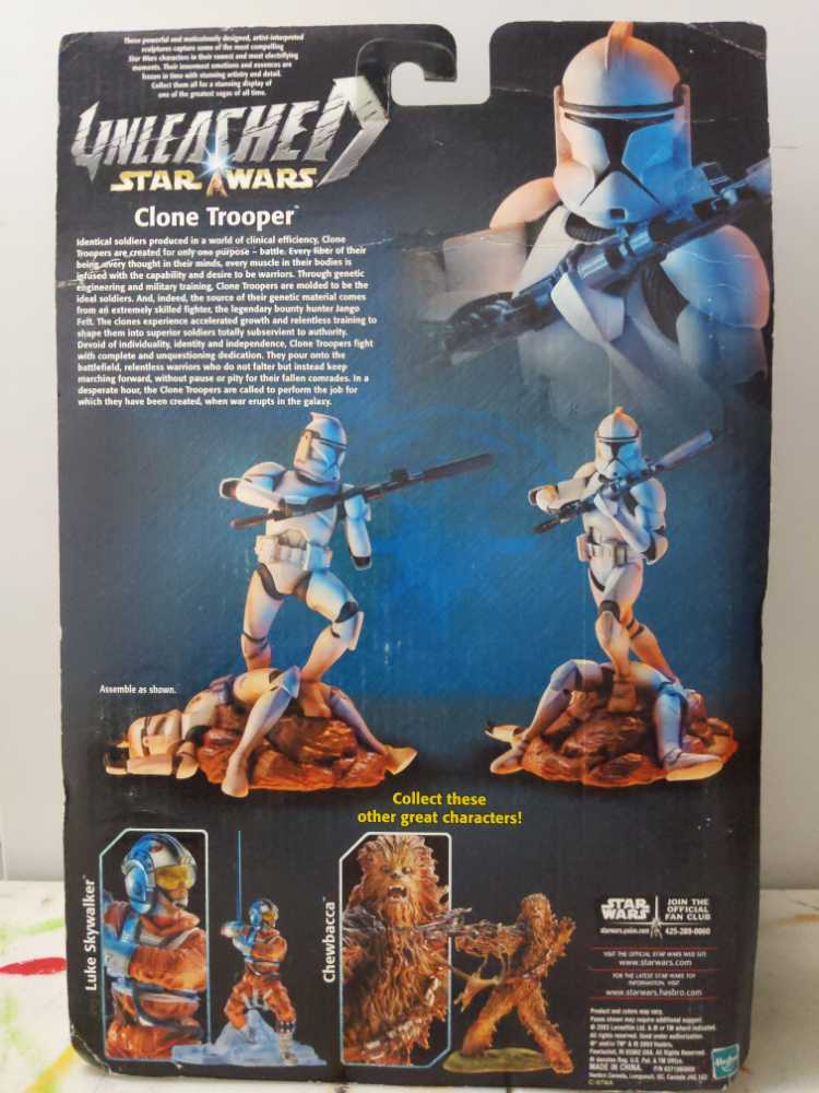 Clone Trooper White - Hasbro (Star Wars Unleashed) action figure collectible [Barcode 076930847350] - Main Image 3
