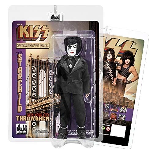 Figures Toy Company Kiss 8 Inch Action Figures Dressed To Kill Throwback Series: The Starchild  action figure collectible [Barcode 718347776655] - Main Image 1
