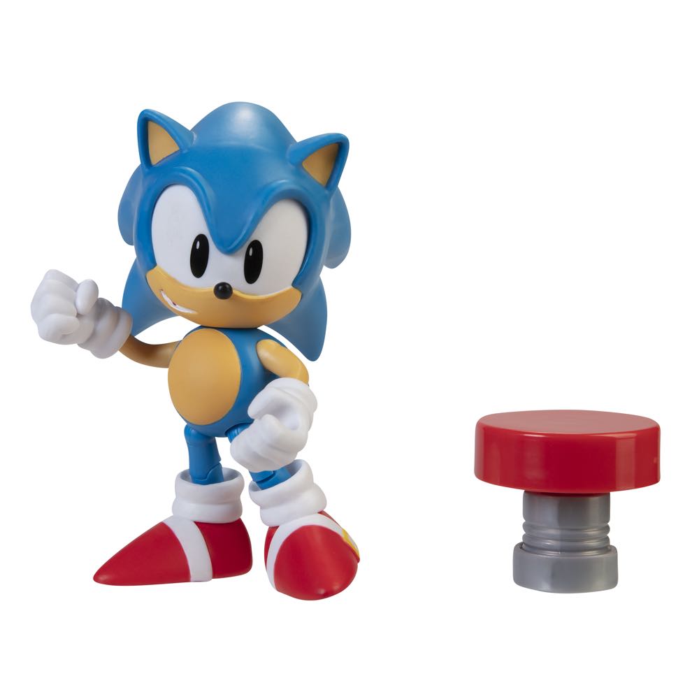 Sonic 4” Classic Sonic W Spring Wave 4 Online Articulated - Jakks Pacific (Classic Style) action figure collectible [Barcode 192995406995] - Main Image 2