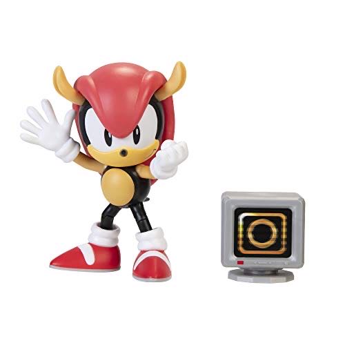 Sonic The Hedgehog Action Figure 4-inch Mighty With Monitor Accessory - Jakks Pacific (Classic Style) action figure collectible [Barcode 192995406940] - Main Image 1