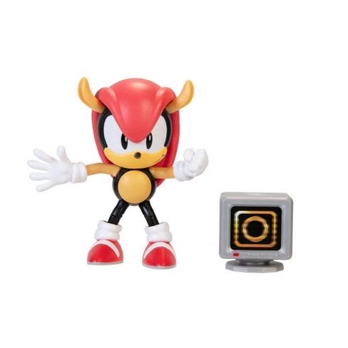 Sonic The Hedgehog Action Figure 4-inch Mighty With Monitor Accessory - Jakks Pacific (Classic Style) action figure collectible [Barcode 192995406940] - Main Image 2
