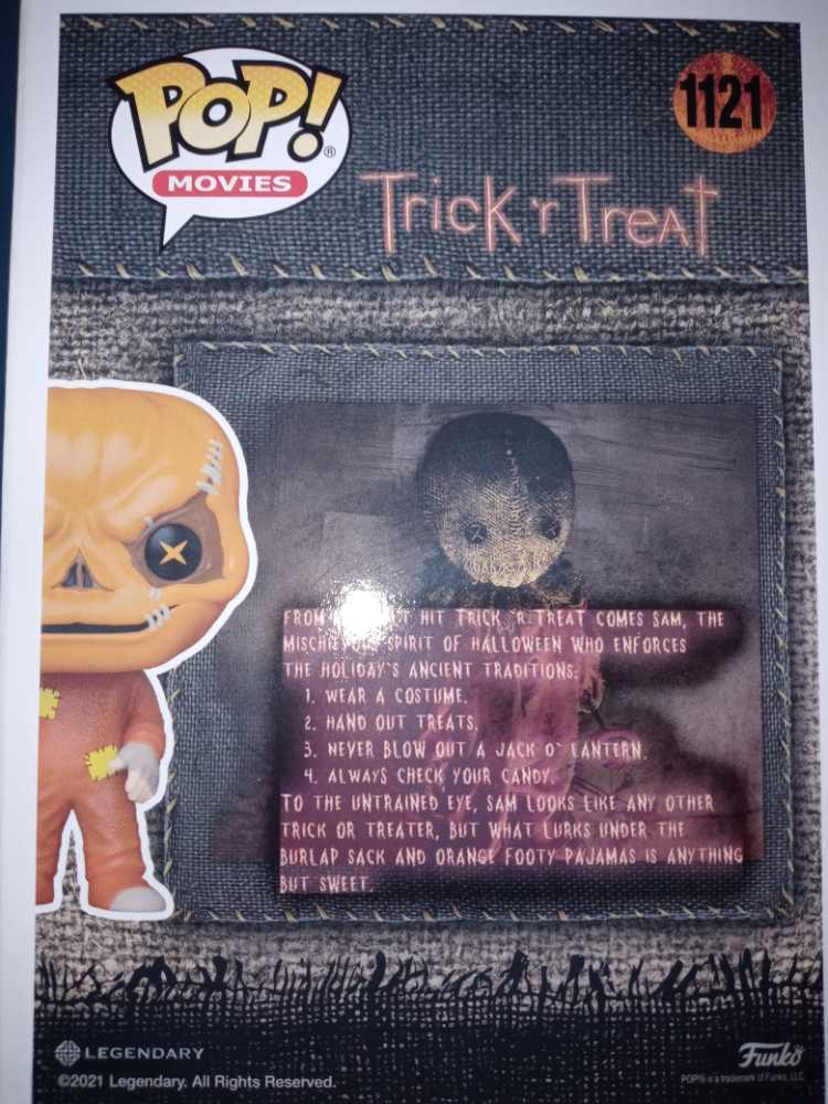 Trick ’r Treat: Sam Unmasked #1121 - Funko (Trick ‘r Treat) action figure collectible [Barcode 889698568876] - Main Image 2