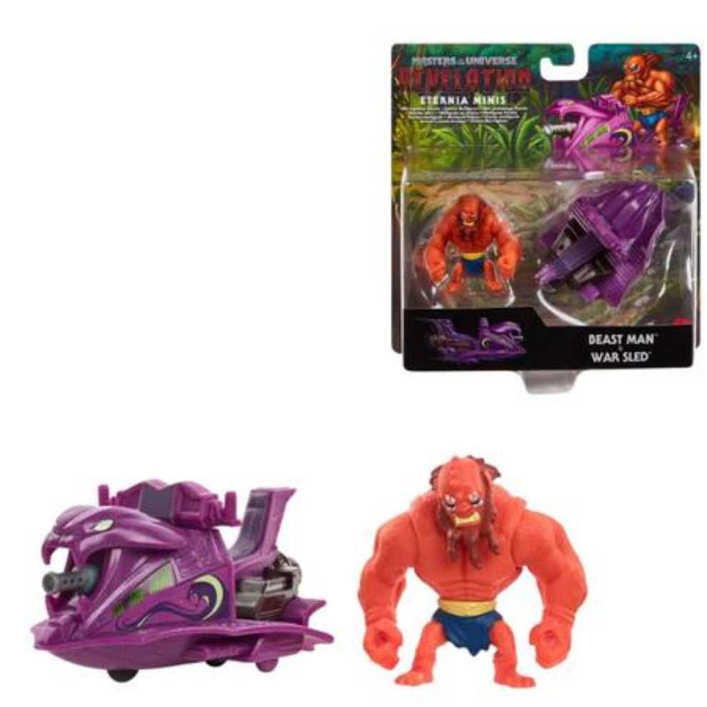 Beast Man & War Sled - Mattel (Masters of the Universe Revelation: Eternia Minis) action figure collectible [Barcode 887961982770] - Main Image 3