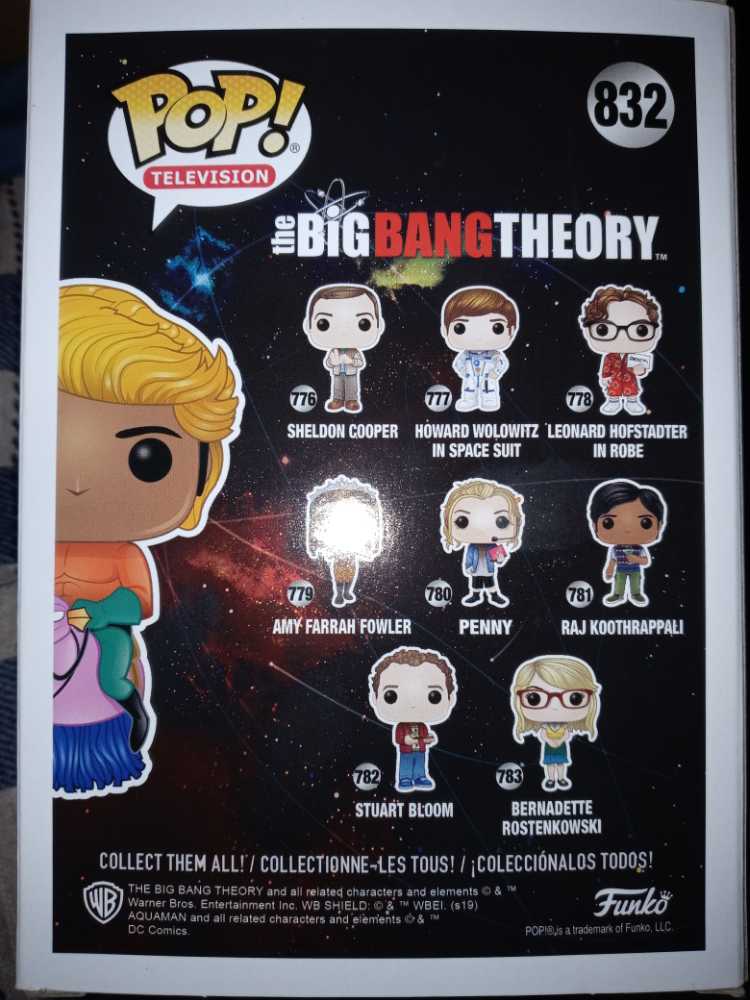 832 Raj Koothrappali as Aquaman - The Big Bang Theory  - Funko (Funko Pop! Television) action figure collectible [Barcode 889698417044] - Main Image 2