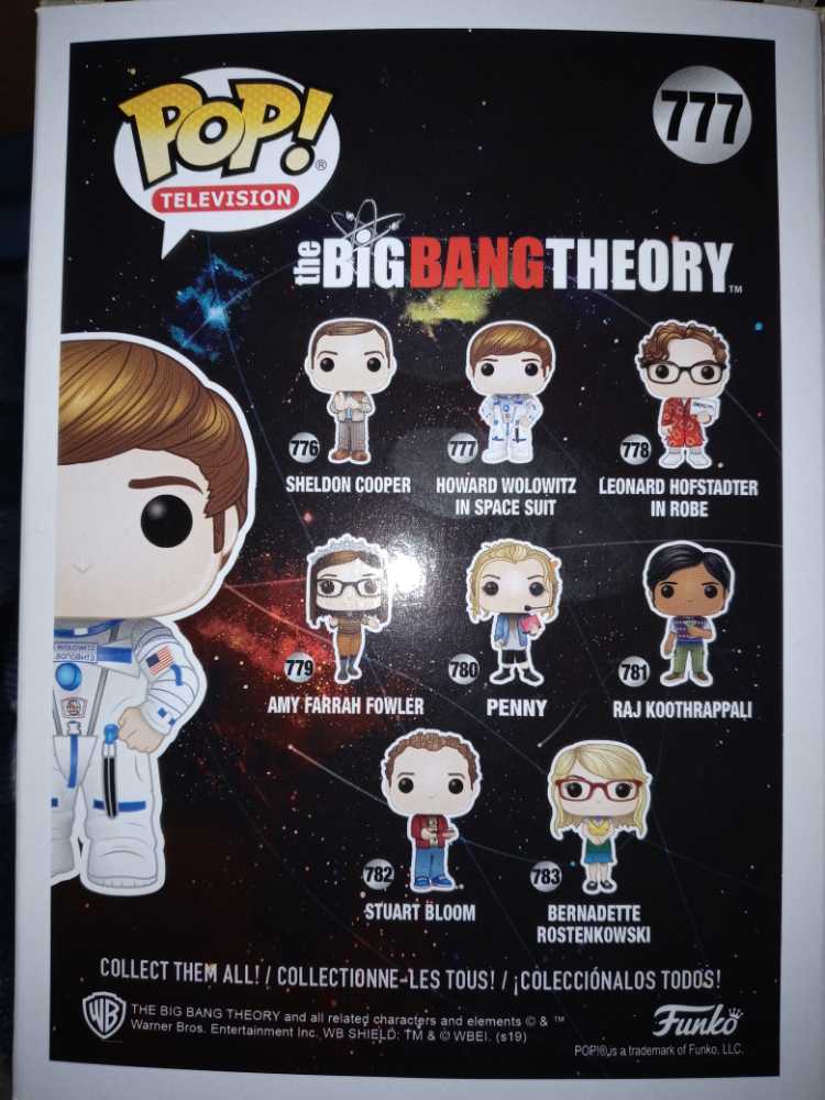Big Bang Theory 777 Howard Wolowitz In Space Suit  - Funko (The Big Bang Theory) (The Big Bang Theory) action figure collectible [Barcode 889698385787] - Main Image 2