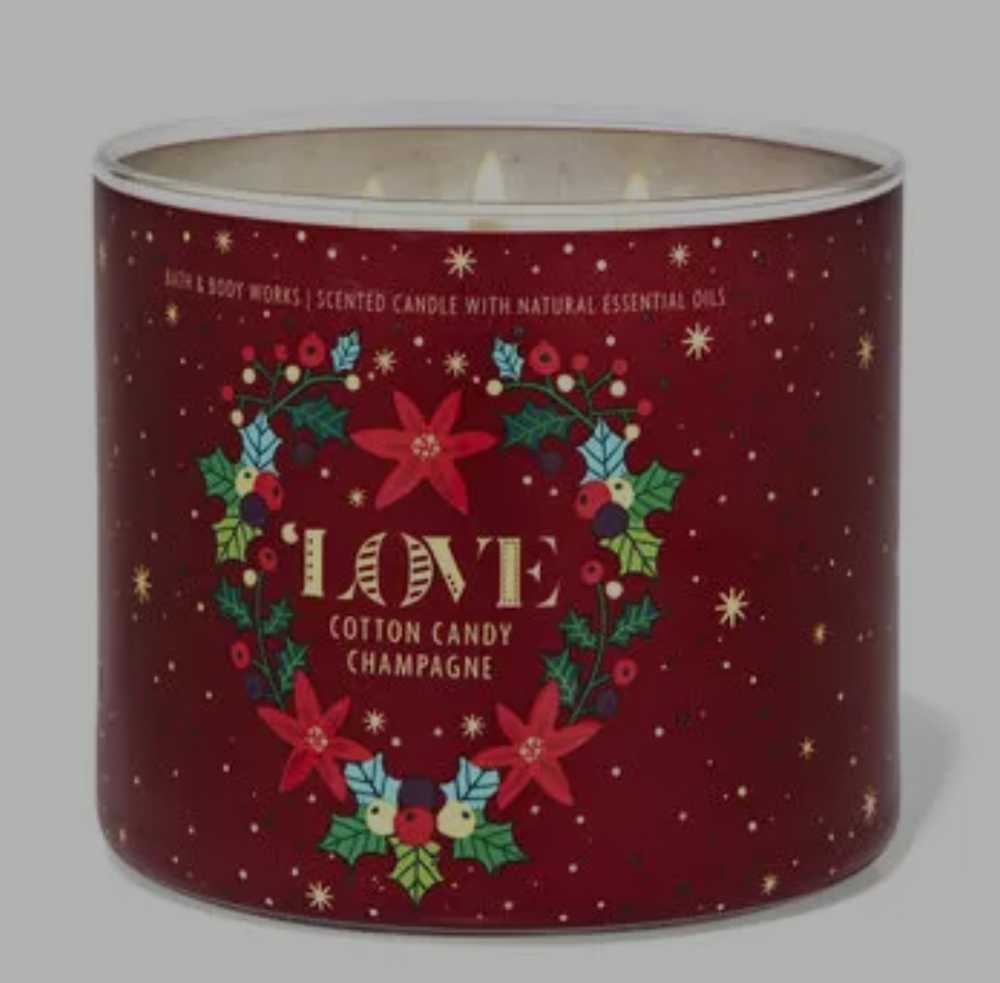CANDLE: Christmas Bath & Bodyworks Cotton Candy Champagne LOVE 2021 - Bath & Bodyworks Candle (Christmas Candle) action figure collectible [Barcode 2421622726297] - Main Image 4