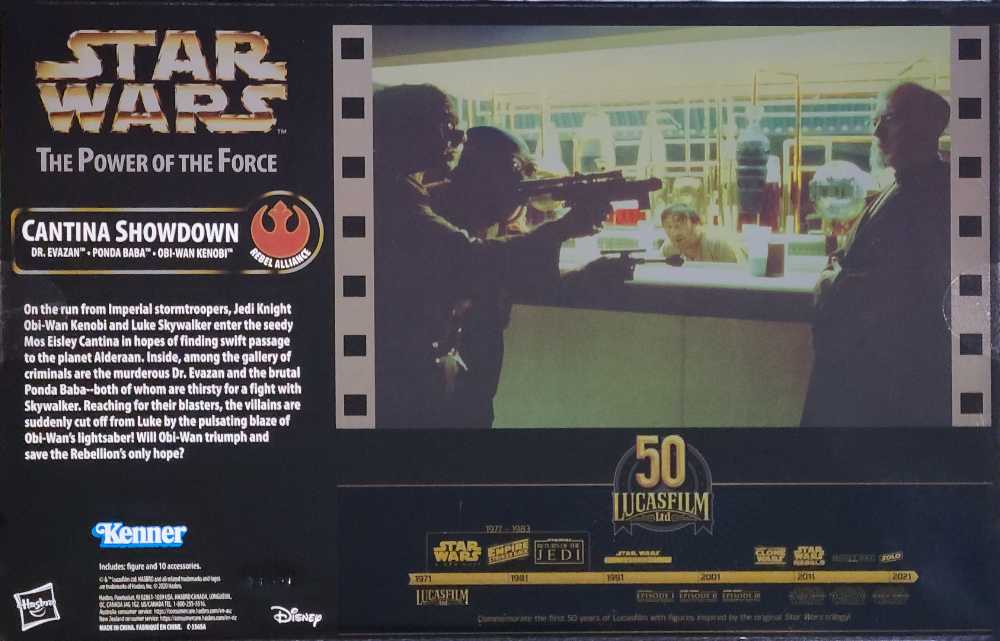 Cantina Showdown 3-Pack (Dr. Evazan, Ponda Baba & Ben Obi-Wan Kenobi) - Hasbro (Star Wars: Episode IV - A New Hope) action figure collectible [Barcode 195166139210] - Main Image 2