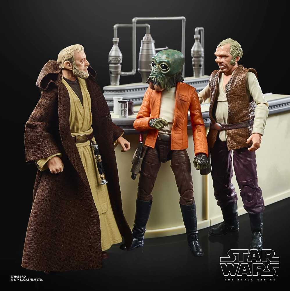 Cantina Showdown 3-Pack (Dr. Evazan, Ponda Baba & Ben Obi-Wan Kenobi) - Hasbro (Star Wars: Episode IV - A New Hope) action figure collectible [Barcode 195166139210] - Main Image 3