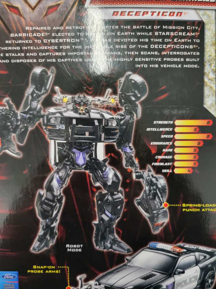 Barricade Interrorgator Vehicle Mode - Hasbro (Revenge Of The Fallen) action figure collectible - Main Image 4