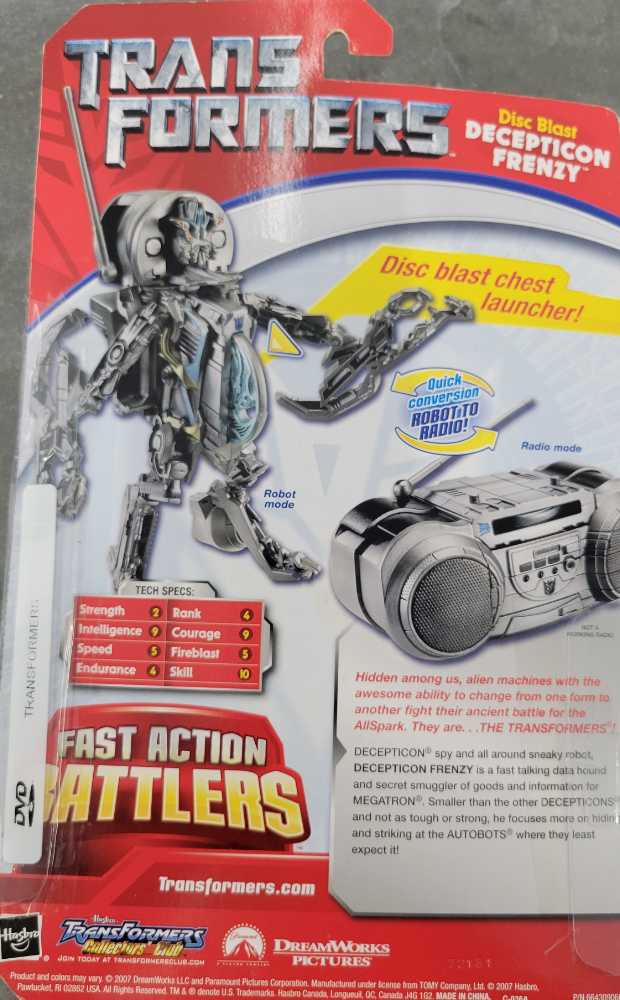 Frenzy Fast Action Battler FAB Carded - Hasbro (Movie) action figure collectible - Main Image 3