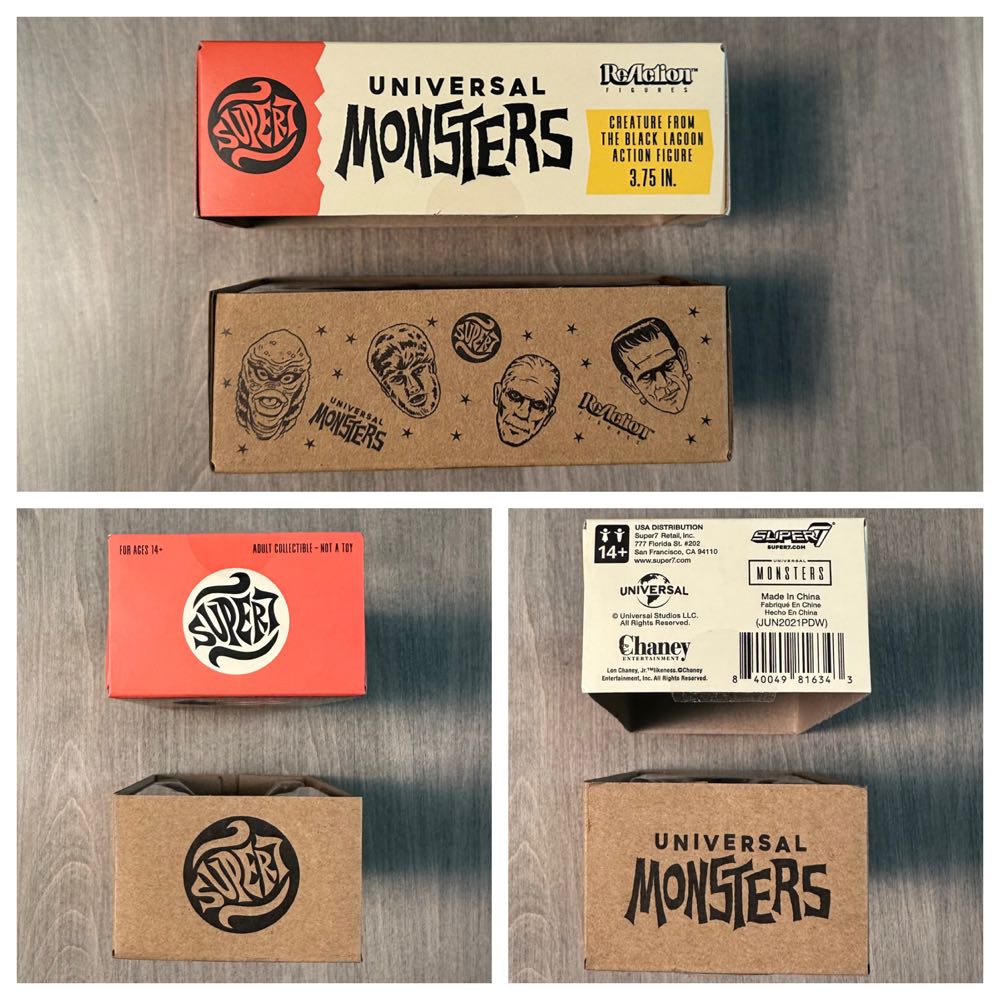 CFTBL Reaction Super 7 : Yellow And Purple (glows In the dark) - Super 7 (ReAction) (Universal Monsters) action figure collectible [Barcode 840049816343] - Main Image 4