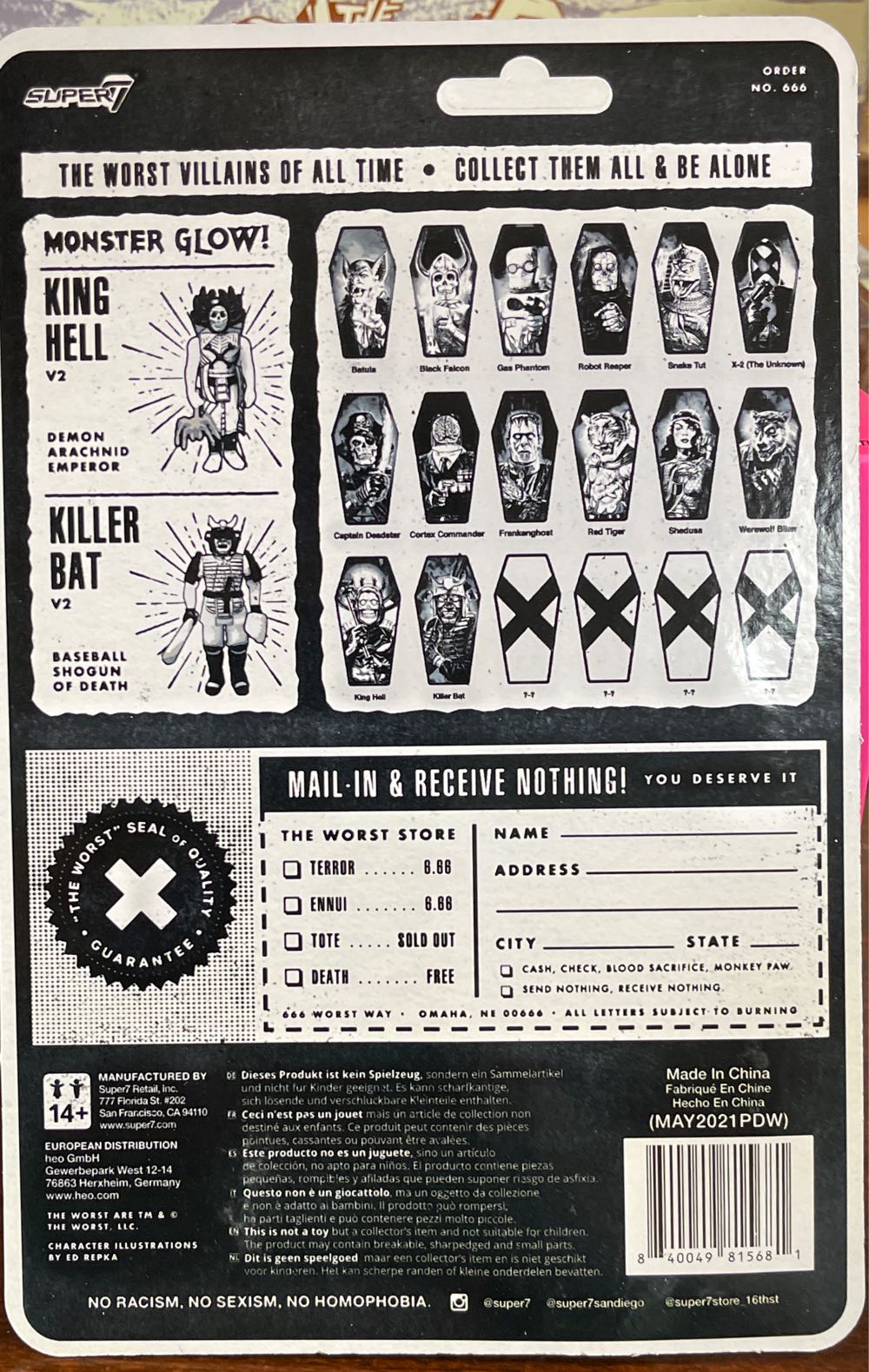 King Hell Demon Arachnid Emperor The Worst Super 7 Reaction - Super 7 action figure collectible [Barcode 840049815681] - Main Image 2