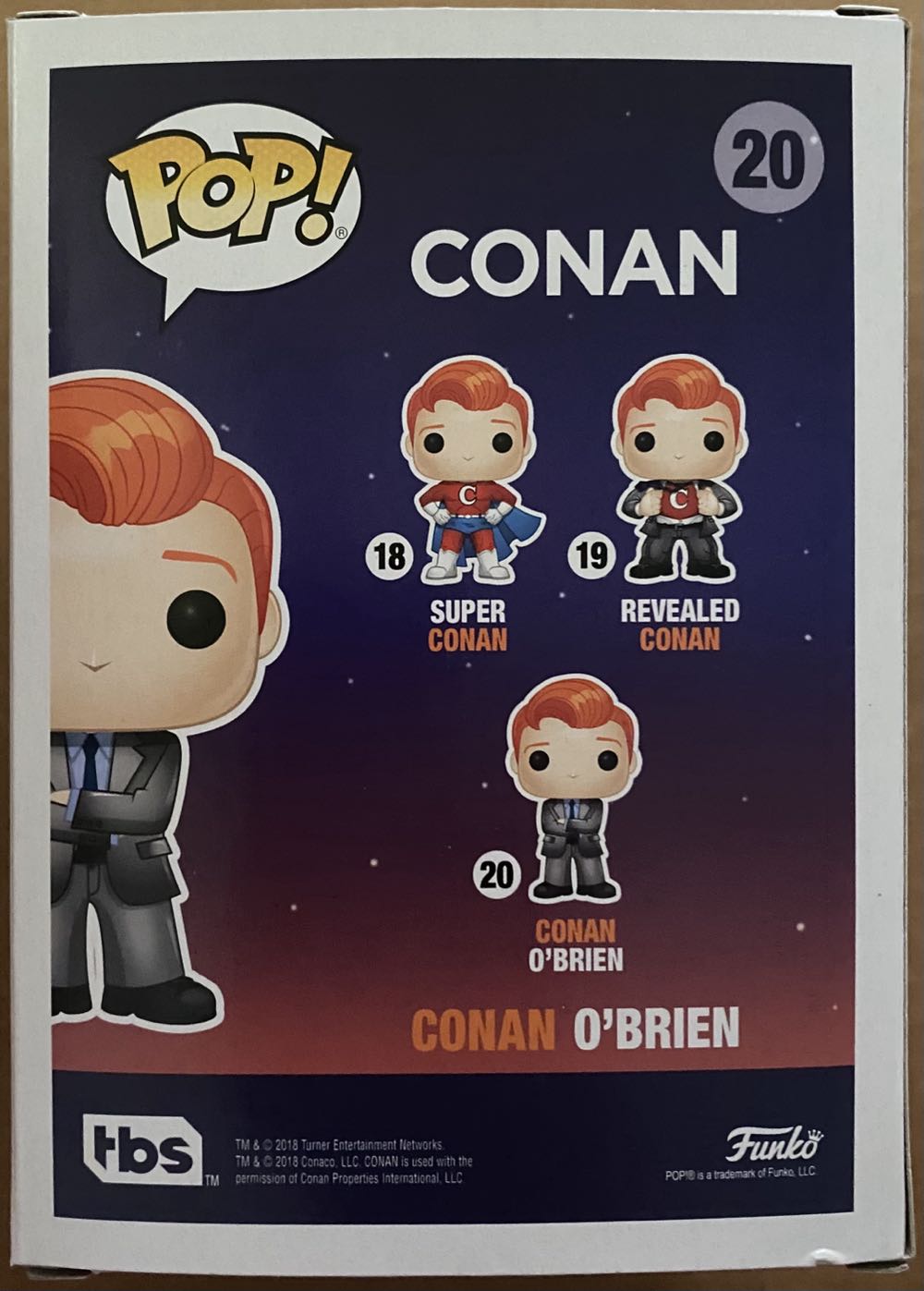 Pop! Television (Conan): #20 Conan O’Brien (TBS) - Funko (Conan O’Brien) action figure collectible [Barcode 889698326346] - Main Image 3