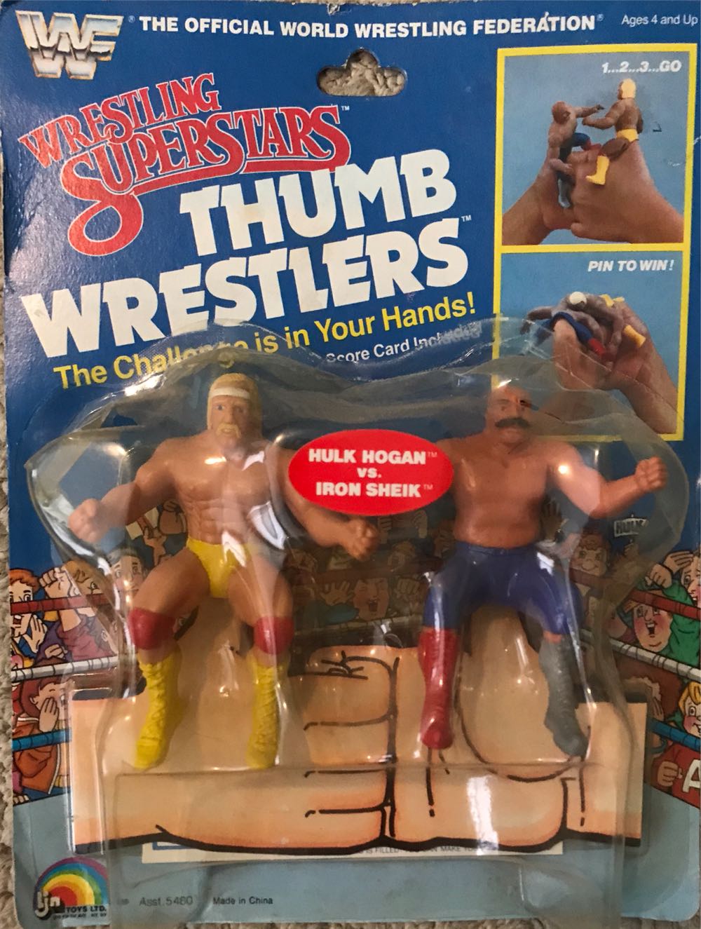Wrestlers Ljn Wwf Ljn Be Wrestling Superstars Thumb Wrestlers Hulk Hogan Vs Iron Sheik  action figure collectible [Barcode 023582054605] - Main Image 2