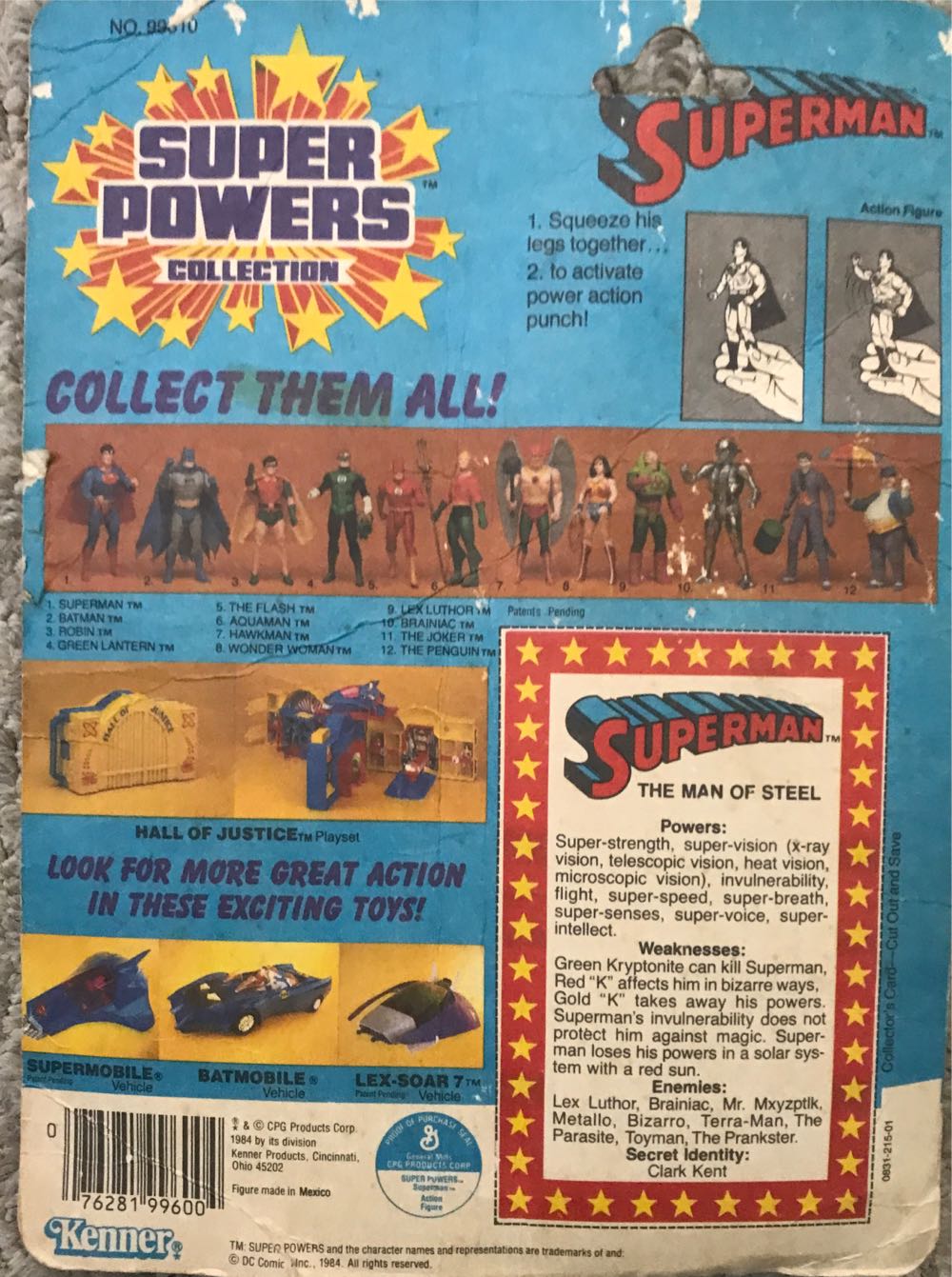 Superman - Kenner (Super Powers collection) action figure collectible [Barcode 076281996004] - Main Image 2
