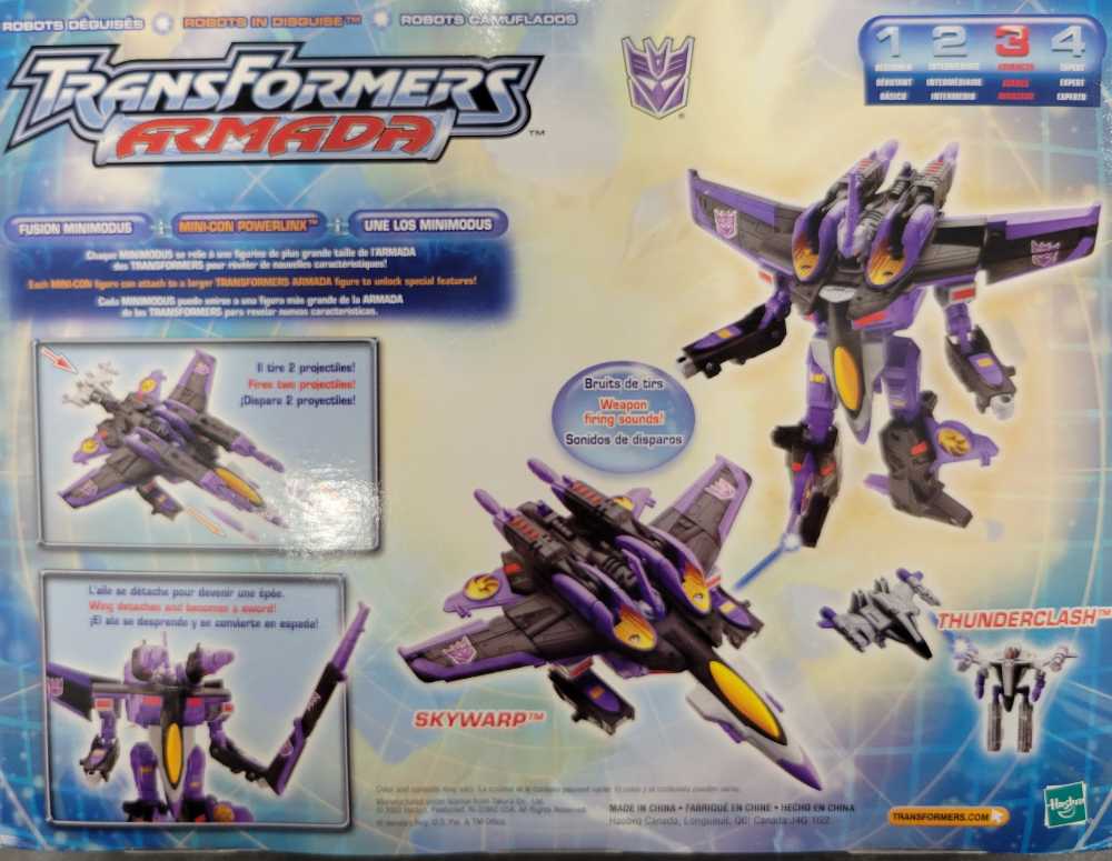 Skywarp With Thunderclash 1st Boxed - Hasbro (Armada) action figure collectible - Main Image 3