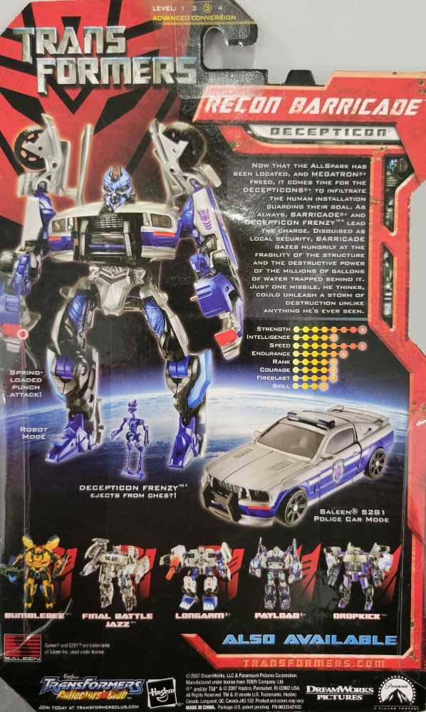 Barricade With Frenzy Recon 1st Carded - Hasbro (Movie) action figure collectible - Main Image 3