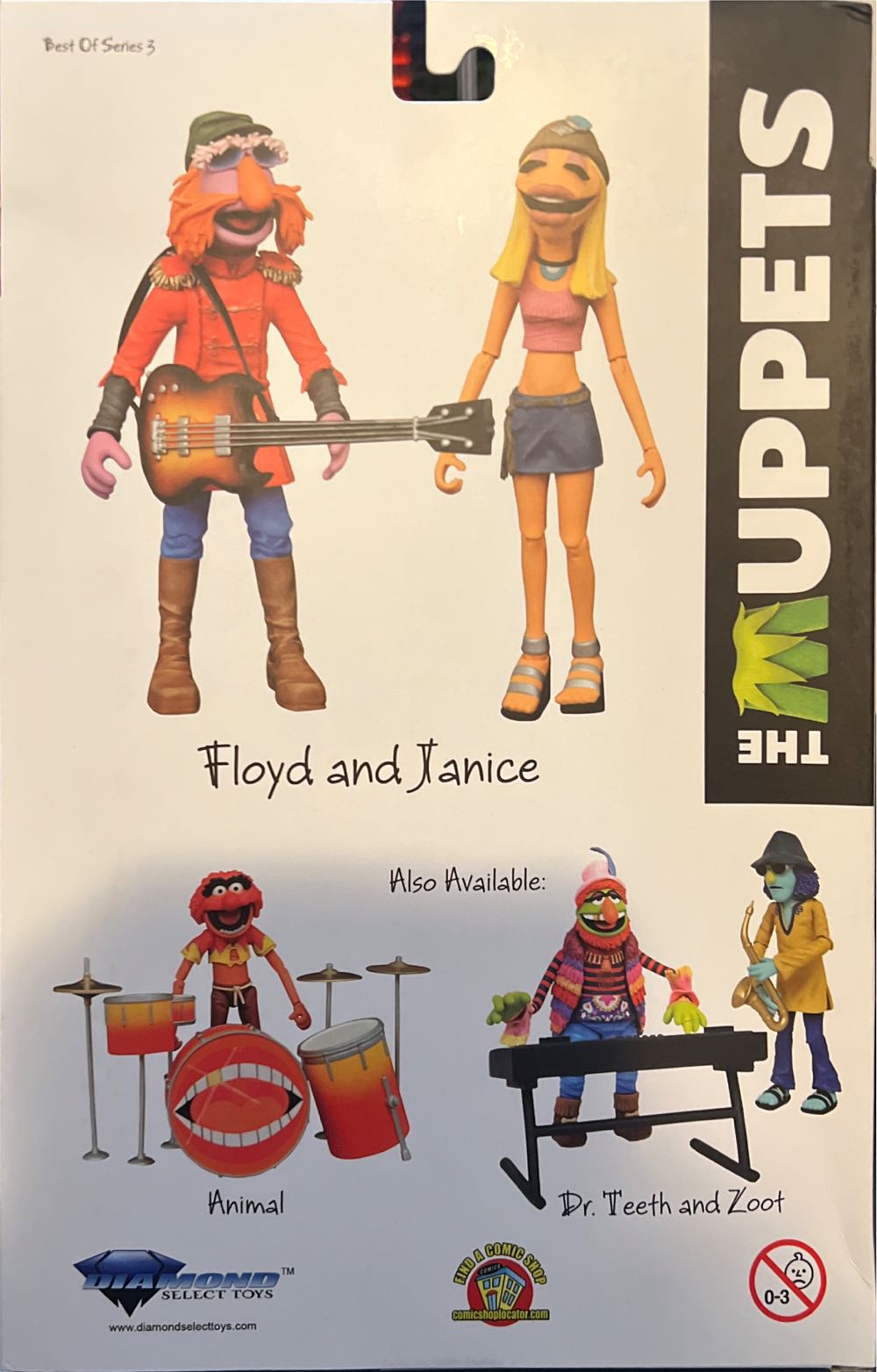 Diamond Select - Muppets - FLOYD PEPPER & JANICE  - Diamond Select (Muppets, The) action figure collectible [Barcode 699788843161] - Main Image 3