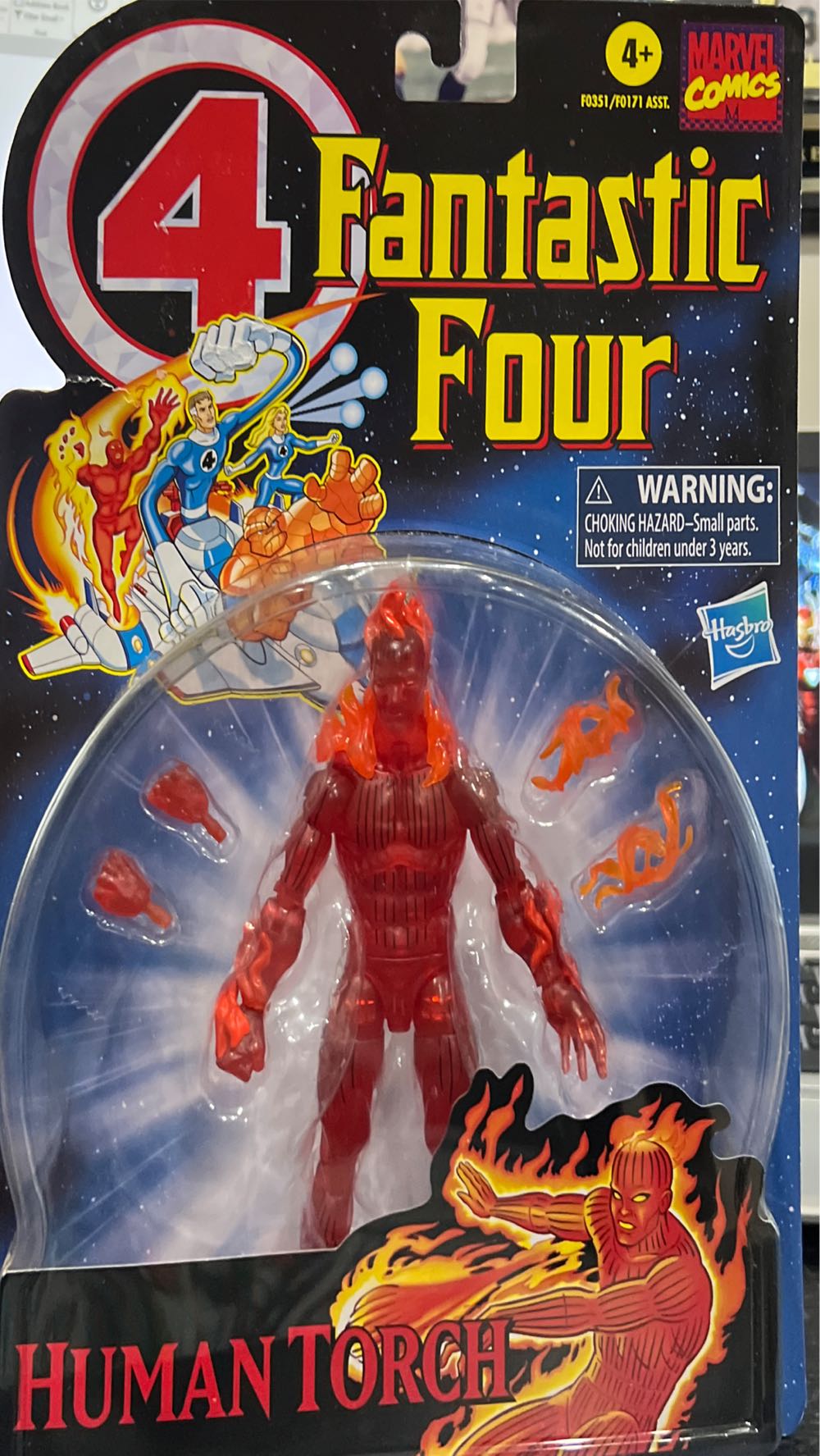 Marvel Legends Series Retro Fantastic Four: Human Torch 6” Action Figure - Hasbro (Marvel Legends Retro Fantastic Four) action figure collectible [Barcode 5010993842544] - Main Image 2