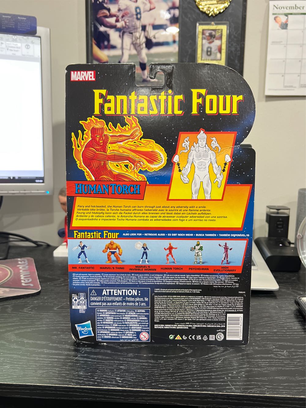 Marvel Legends Series Retro Fantastic Four: Human Torch 6” Action Figure - Hasbro (Marvel Legends Retro Fantastic Four) action figure collectible [Barcode 5010993842544] - Main Image 3