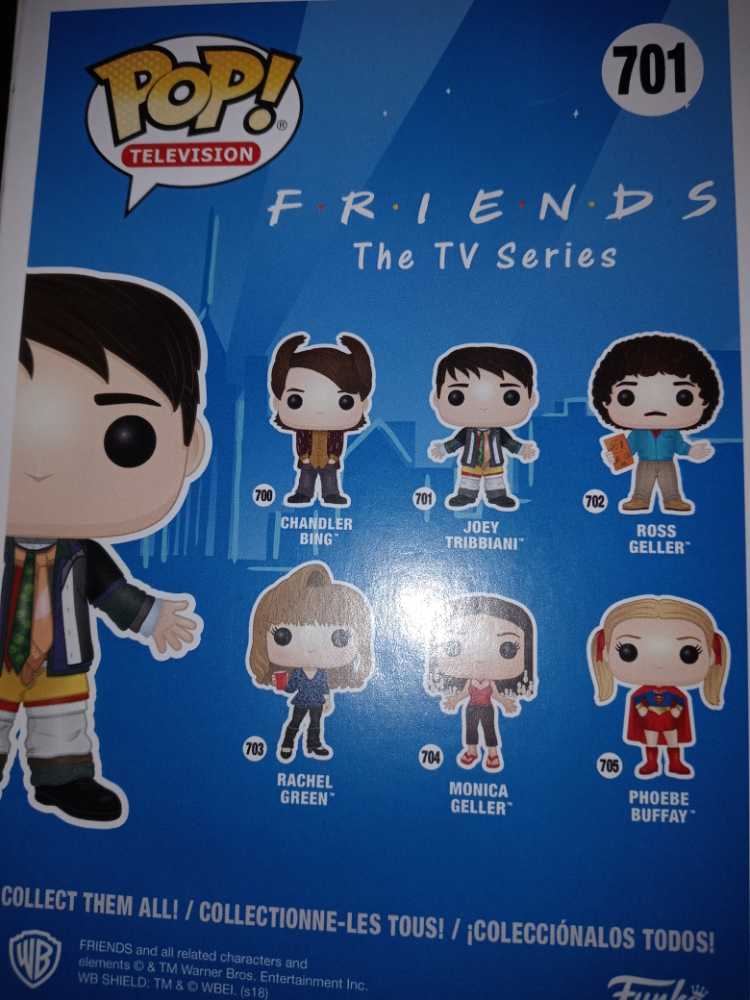 Pop! Television (Friends): #701 Joey Tribbiani - Funko (Friends: The TV Series) action figure collectible [Barcode 889698327459] - Main Image 2