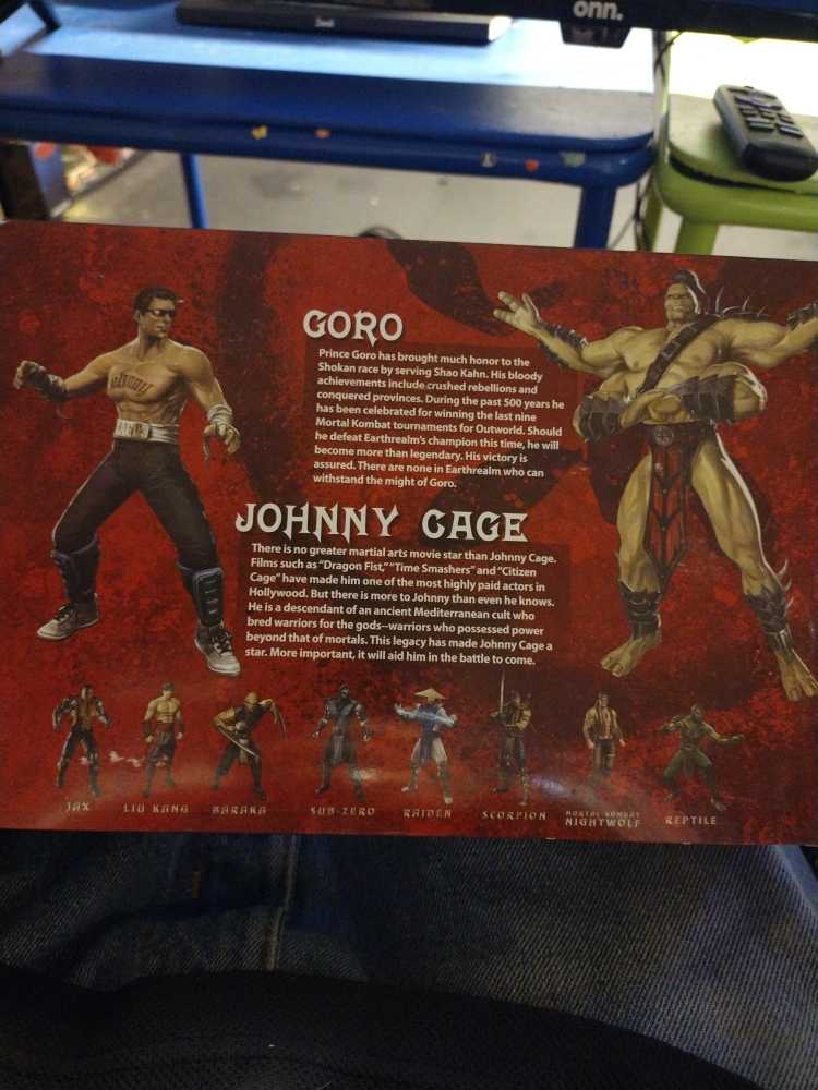 Mortal Kombat 20th Anniversary 5 Inch Action Figure 2-pack Goro’s Lair W Johnny Cage Figure  action figure collectible [Barcode 681326132455] - Main Image 2