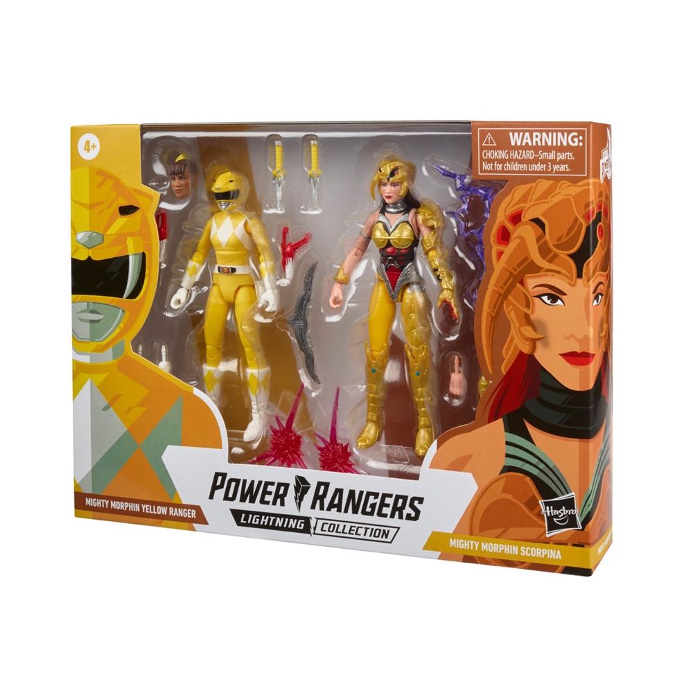 Mighty Morphin Power Rangers Lightning Collection Yellow Mighty Morphin Ranger (Aisha Campbell) & Scorpina - Hasbro (Power Rangers Lightning Collection) action figure collectible [Barcode 5010993821884] - Main Image 2
