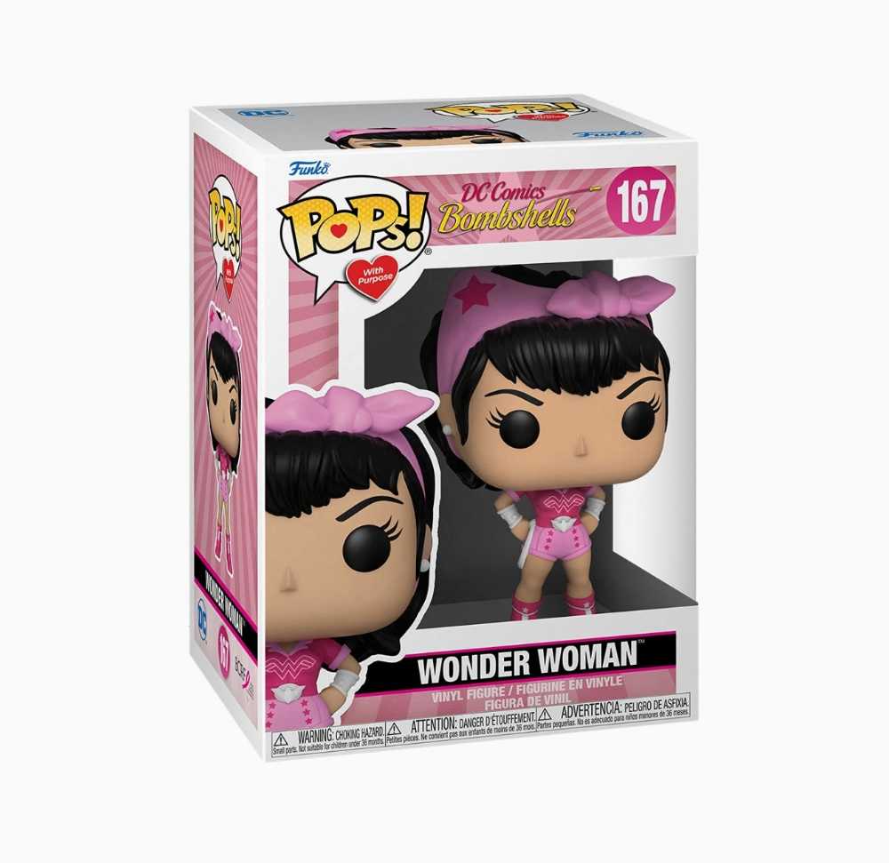 Wonder Woman - Pop! Bombshells Breast Cancer - Funko (DC Comics Bombshells Breast Cancer Awareness) action figure collectible [Barcode 889698585033] - Main Image 4