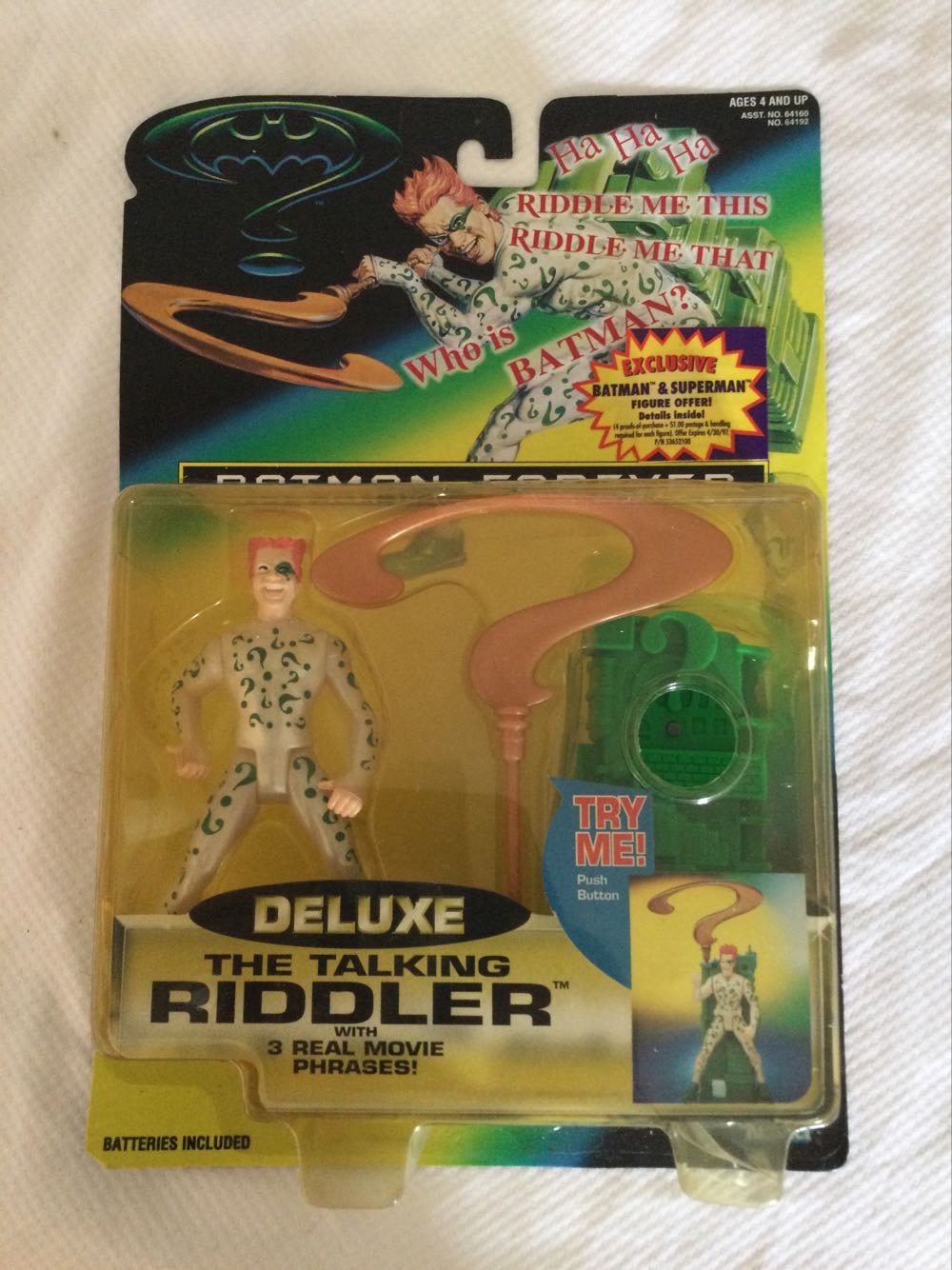 The Riddler (Talking) (Deluxe) - Kenner (Batman: Batman Forever) action figure collectible [Barcode 076281641928] - Main Image 2
