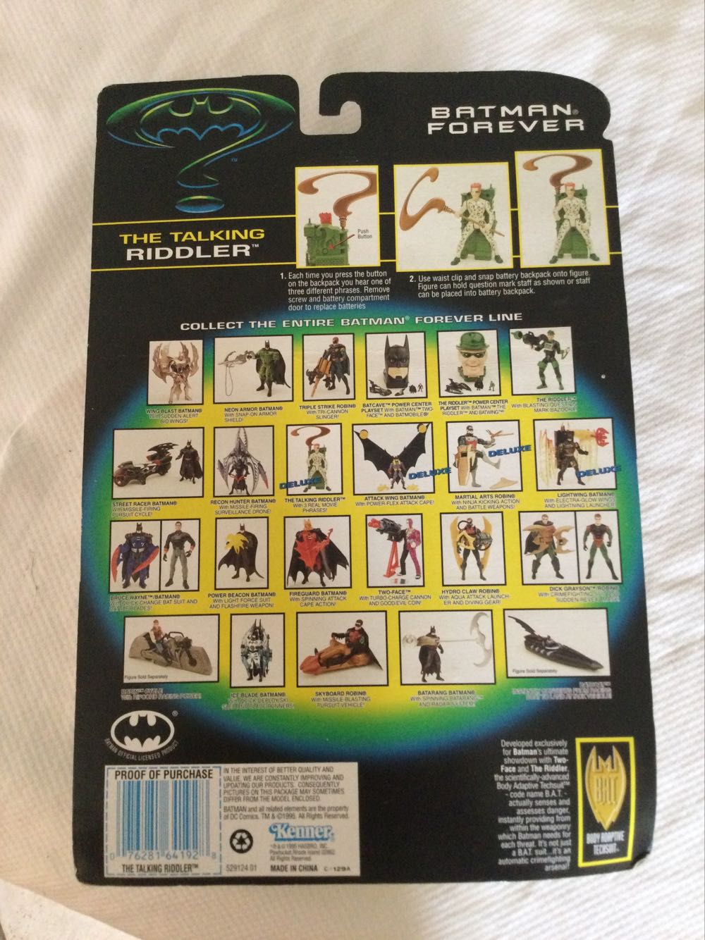 The Riddler (Talking) (Deluxe) - Kenner (Batman: Batman Forever) action figure collectible [Barcode 076281641928] - Main Image 3