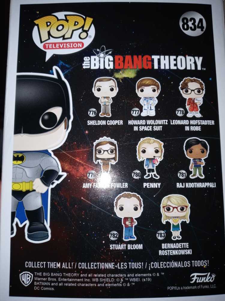 834 Howard Wolowitz as Batman - The Big Bang Theory - Funko (Funko Pop! Television) action figure collectible [Barcode 889698416993] - Main Image 2