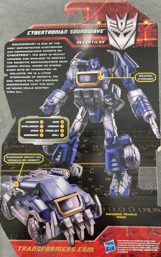 Soundwave Cybertronian Carded - Hasbro (Generations War For Cybertron) action figure collectible - Main Image 3
