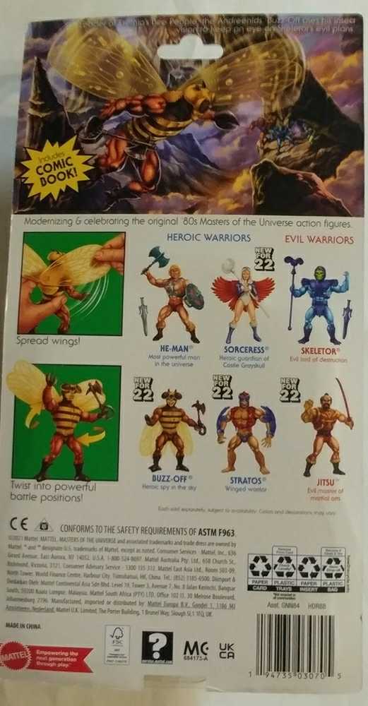 Buzz-Off - Mattel (Masters of the Universe: Origins) action figure collectible [Barcode 194735030705] - Main Image 2