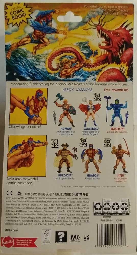 Stratos (Mini Comic Version) - Mattel (Masters Of The Universe) action figure collectible [Barcode 194735030729] - Main Image 2