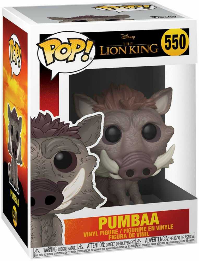 Disney: Funko Pop! The Lion King Live Action Movie - Pumbaa #550 - Funko Pop! Movies (The Lion King Live Action Movie) action figure collectible [Barcode 889698385459] - Main Image 3