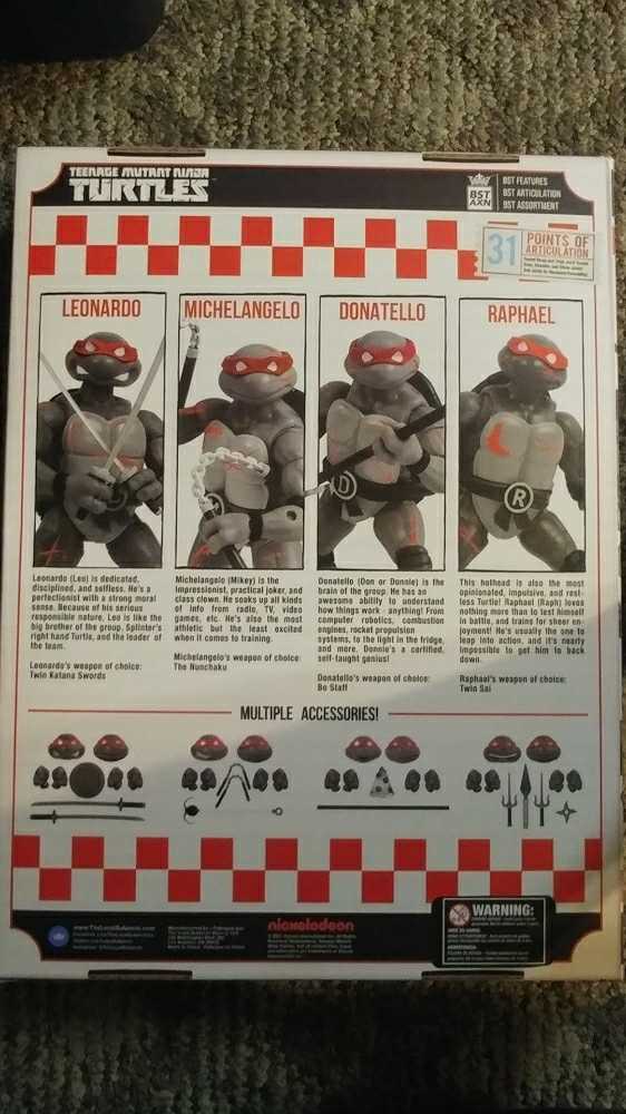 TMNT The Loyal Subjects - Battle Damage Teenage Mutant Ninja Turtles Pizza Box 4-Pack - The Loyal Subjects/BST AXN (Teenage Mutant Ninja Turtles) action figure collectible [Barcode 850031460379] - Main Image 2