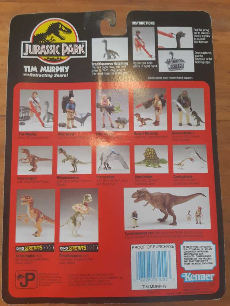Tim Murphy - Kenner (Jurassic Park) action figure collectible [Barcode 076281610023] - Main Image 2