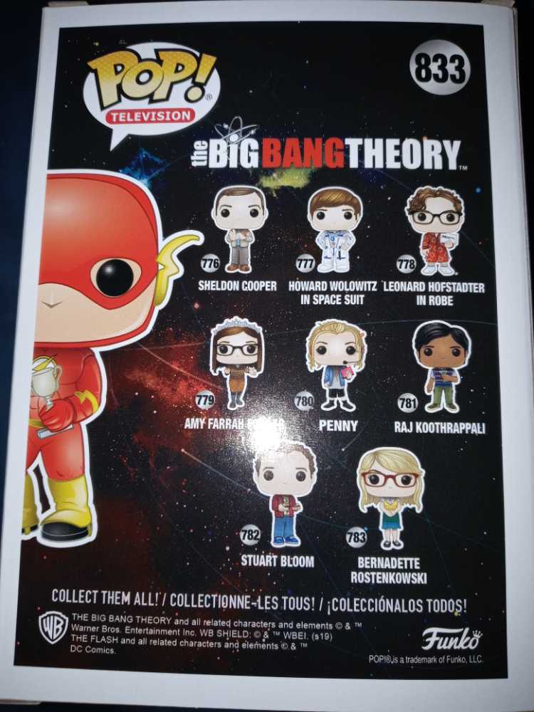 833 Sheldon Cooper as The Flash - The Big Bang Theory  - Funko (Funko Pop! Television) action figure collectible [Barcode 889698417037] - Main Image 2